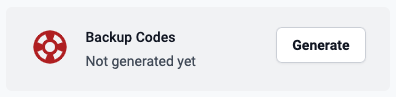 Backup codes when user hasn’t generated codes yet