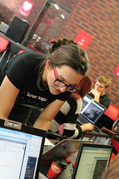 Kasia at Rails Girls Silesia