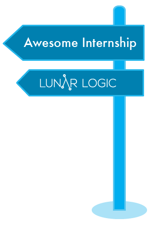 Signpost pointing to Awesome Internship and Lunar Logic