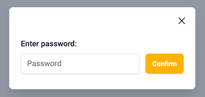 In case of a real app, the form is rendered in a modal using turbo